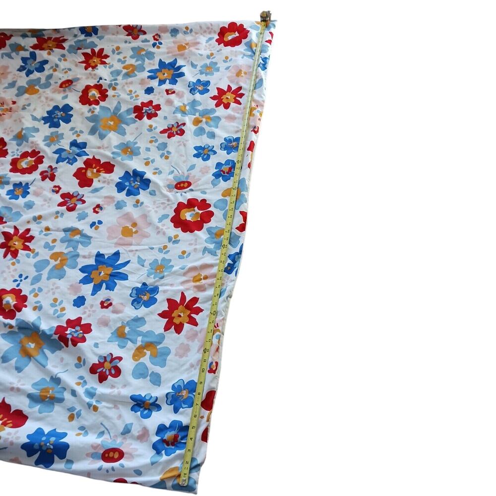 Red Floral Bohemian Twin Blanket Comforter Bedspread 91.x62 White Colorful VTG - Picture 11 of 15
